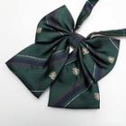 Striped Bow Tie Bow Tie - Stripe - Green & Dark Blue - One Size