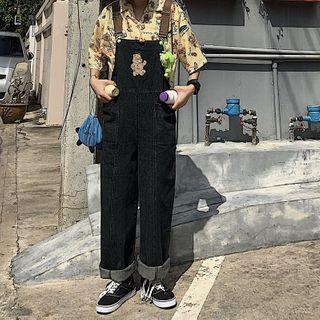 Bear Embroidered Wide-leg Jumper Jeans
