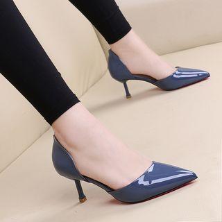 Pointy Toe Patent Kitten Heels