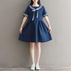 Sailor Short-sleeve A-line Dress