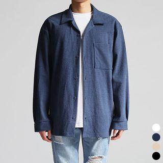 Open-placket Over-fit Shirt