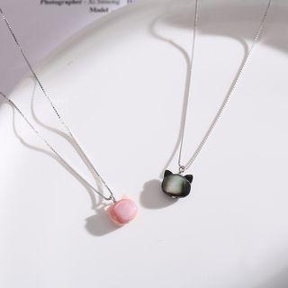 Cat Faux Stone Necklace