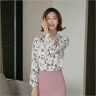Round-neck Printed Blouse