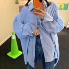 Oversized Shirt / Mock-neck Long-sleeve T-shirt