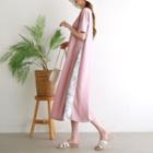 Dyed Pleated-panel Long Dress