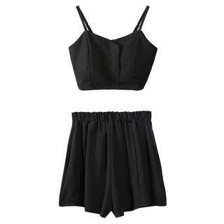 Light Jacket / Set: Crop Camisole Top + Shorts