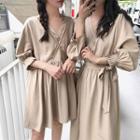 Long Sleeve V-neck Dress