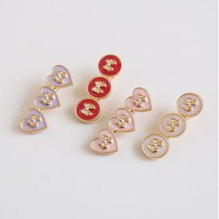 Bow Heart / Disc Alloy Hair Clip