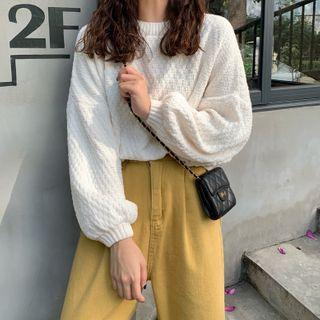 Cropped Plain Sweater
