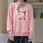 Print Loose-fit Sweatshirt Pink - One Size
