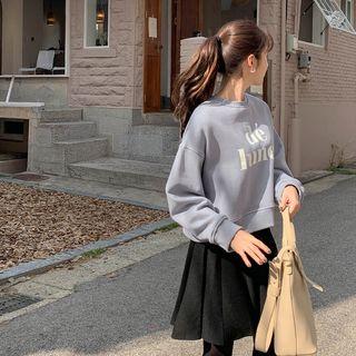 Letter Print Crop Sweatshirt