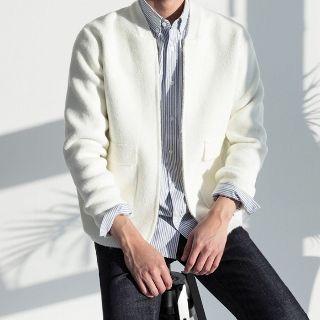 Plain Zipped Knit Jacket