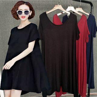 Short-sleeve Scoop-neck T-shirt Dress
