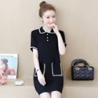 Short-sleeve Polo Collar Dress