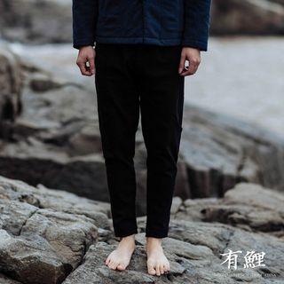 Velvet-lined Slim-fit Pants