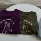 Short Sleeve Round-neck Print Tee