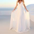 Sleeveless A-line Wedding Dress
