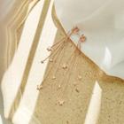 Star Fringe Earring 1 Pair - 925 Silver Stud - Rose Gold - One Size