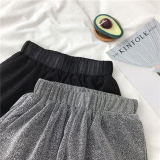 Metallic Wide-leg Shorts