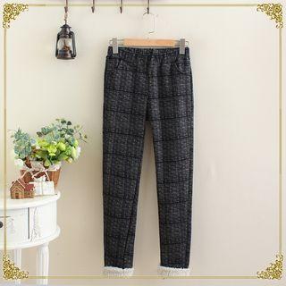 Plaid Straight Leg Pants