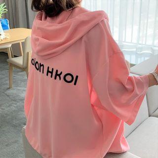 Hood Elbow-sleeve Zip Jacket