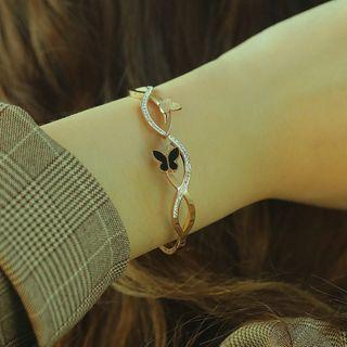Stainless Steel Butterfly Bracelet 970 - Gold - One Size