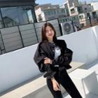 Buckled-cuff Drawstring-hem Jacket