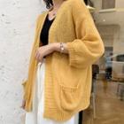 Open Back 3/4-sleeve Cardigan