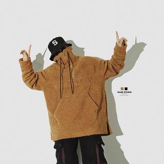 Couple Matching Stand Collar Faux Shearling Pullover