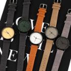 Retro Fabric Strap Watch / Flower Bracelet / Set