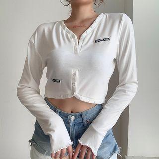Lettering Cropped Light Jacket