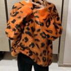 Leopard Wool Blend Boxy Sweater
