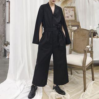 Long-sleeve Cutout Jumpsuit