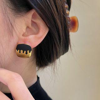 Melting Square Alloy Earring