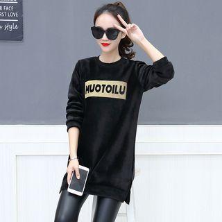 Velvet Letter Sweatshirt