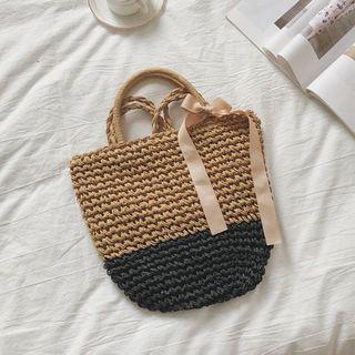 Crossbody Straw Bag / Scarf / Set