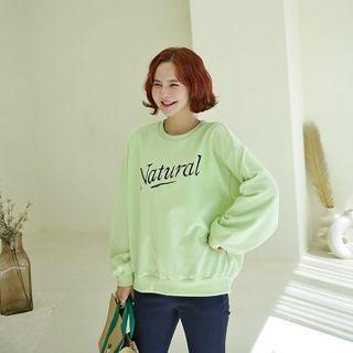 Natural Embroidery Sweatshirt