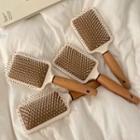 Wooden Handle Hair Brush Light Brown - One Size