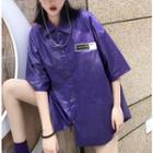 Applique 3/4-sleeve Shirt