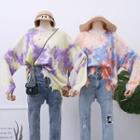 Tie-dyed Asymmetric Knit Top