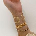 Twisted Open Bangle Gold - One Size