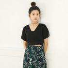 Short-sleeve Wrap Top