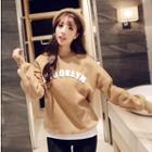 Letter Fleece-lined Pullover