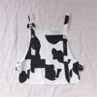 Cow Print Vest Black & White - One Size
