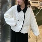 Quilted Double-breasted Jacket White - One Size