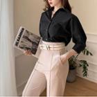 Lantern-sleeve Blouse / Wide-leg Pants