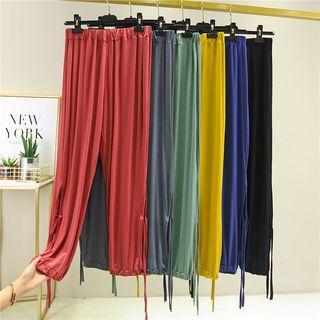 Drawstring-cuff Pants