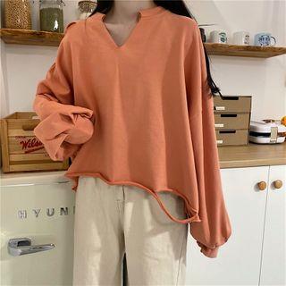 Long-sleeve V-neck Sweatshirt