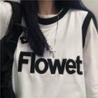 Letter Embroidered Oversize Tank Top White - One Size