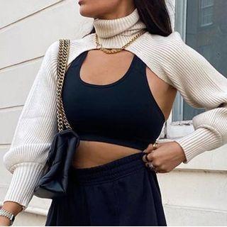 Turtleneck Knit Shrug